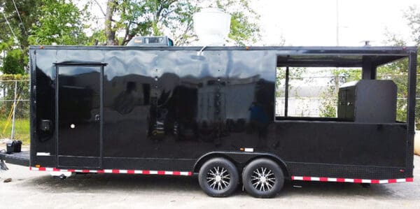 2024 Southern Dimensions BBQ Concession Trailer 24 Foot- Black Out Trailer with Smoker (SDG-244) - Image 3