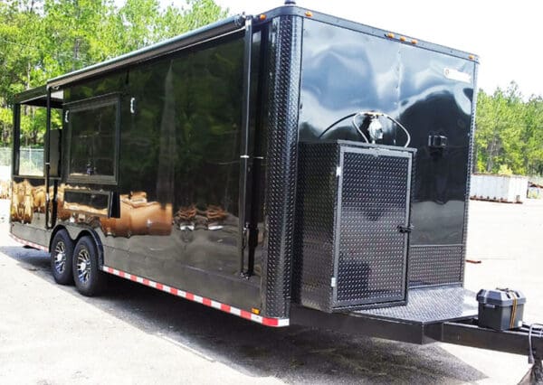 2024 Southern Dimensions BBQ Concession Trailer 24 Foot- Black Out Trailer with Smoker (SDG-244) - Image 2